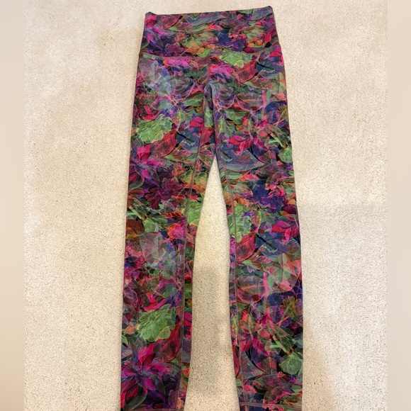 Lululemon Athletica Wunder Train High-Rise Tight 21” Vivid Floral Tone Multi - Picture 2 of 5